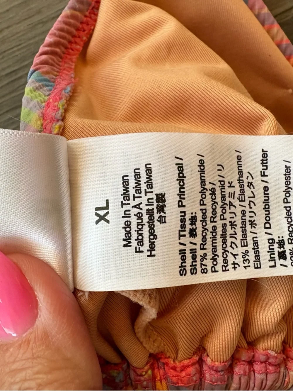 J.Crew: Rope String Bikini Top In Sunset Plaid size XL - Picture 5 of 6